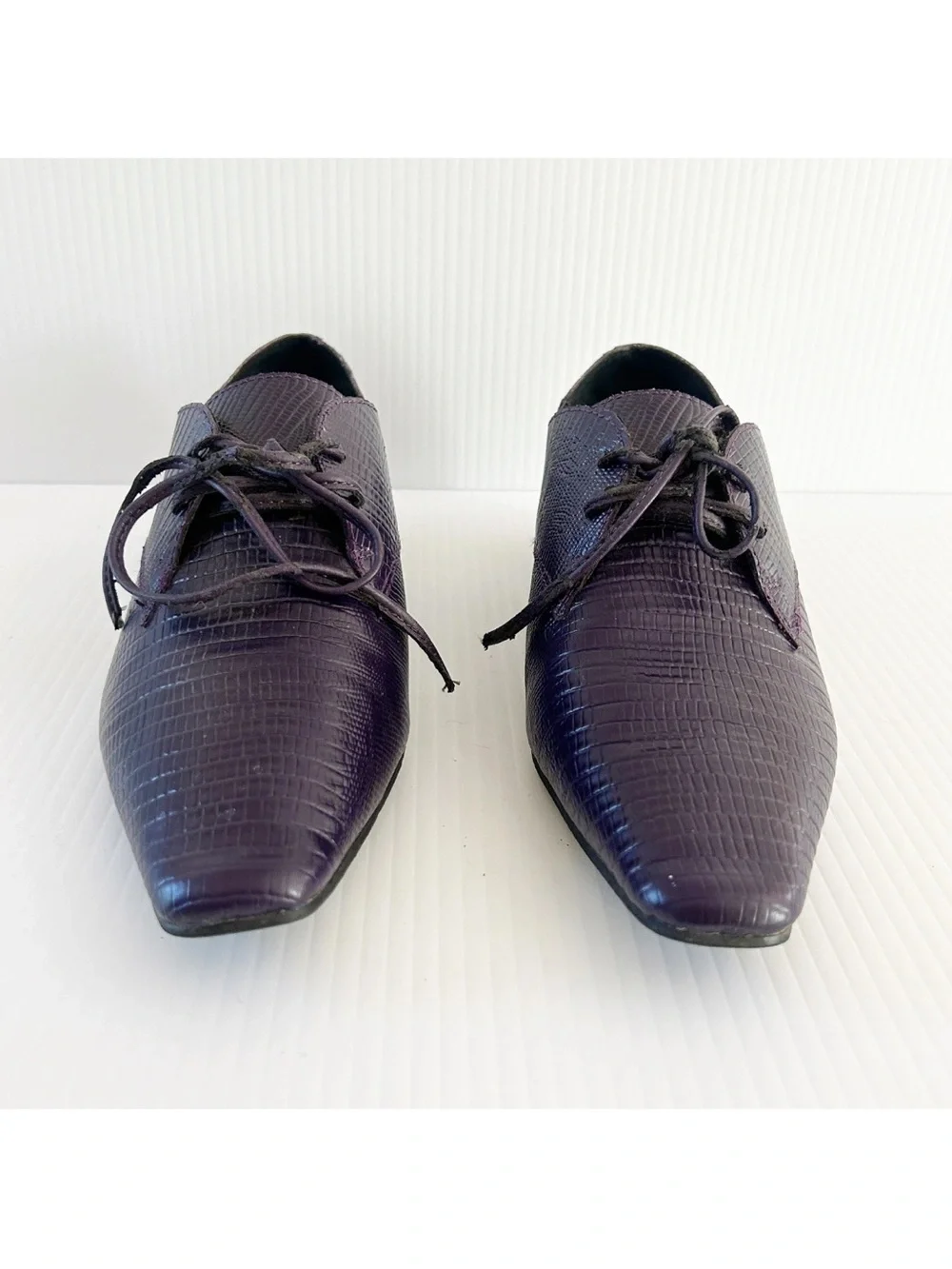 Jeffrey Campbell Platform Oxford Shoes Square Toe Women’s Purple Sz 8